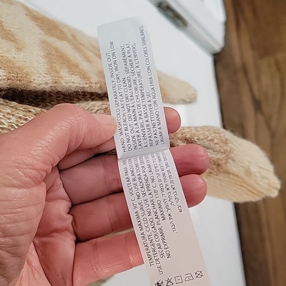 Animal Print Long Leopard Beige Open Front Collarless Knitted Duster Cardigan XL - Picture 8 of 13